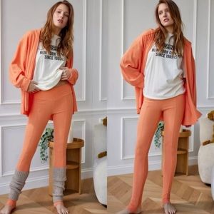 Urban Outfitters Coral Under Colette Ribbed leggings, brand new with tags